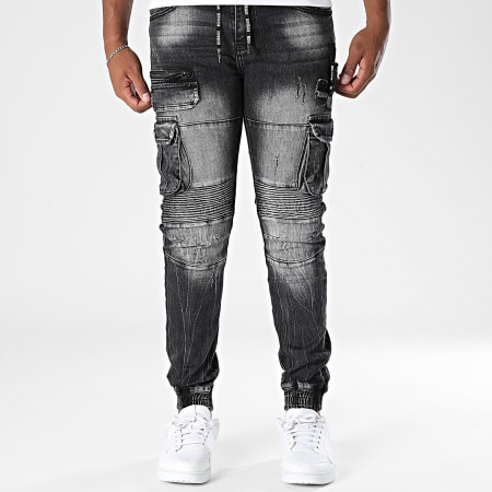 MTX - Pantalon Cargo Jean Slim 009 Noir