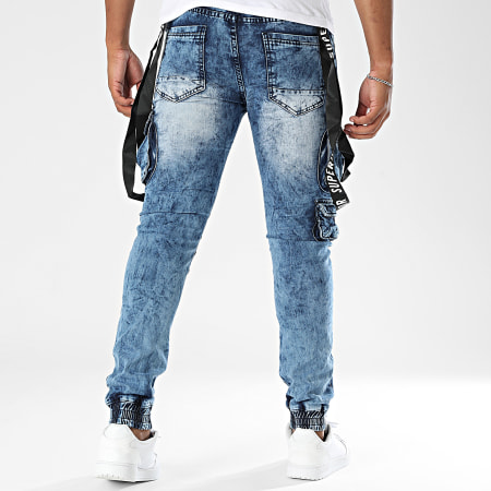 MTX - Pantalon Cargo Jean Slim 925 Bleu Denim