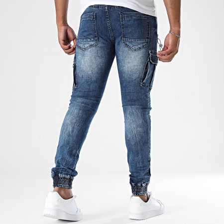 MTX - Pantalon Cargo Jean Slim 002 Bleu Denim