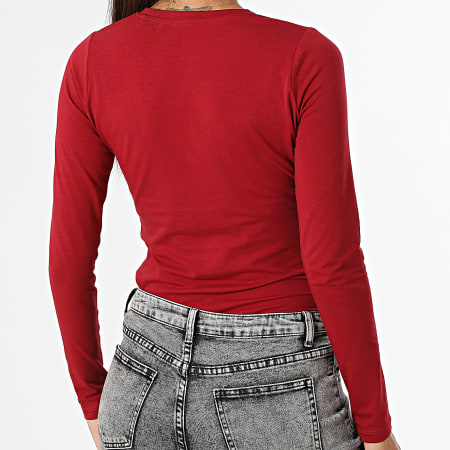 Pepe Jeans - Tee Shirt Manches Longues Femme New Virginia PL505203 Bordeaux