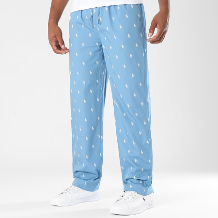 Polo Ralph Lauren - Pantalon Jogging All Over Player Bleu Clair