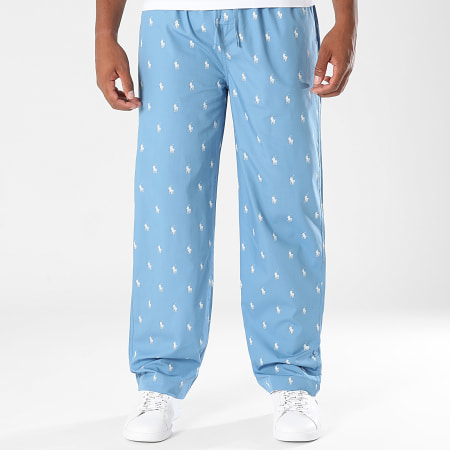 Polo Ralph Lauren - Pantalon Jogging All Over Player Bleu Clair