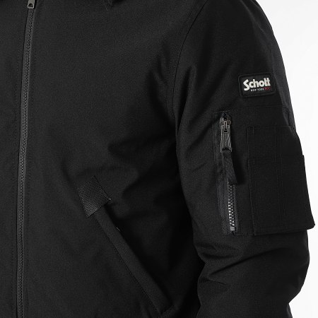 Schott NYC - Airlines Fur Collar Jacket Black - Ryses