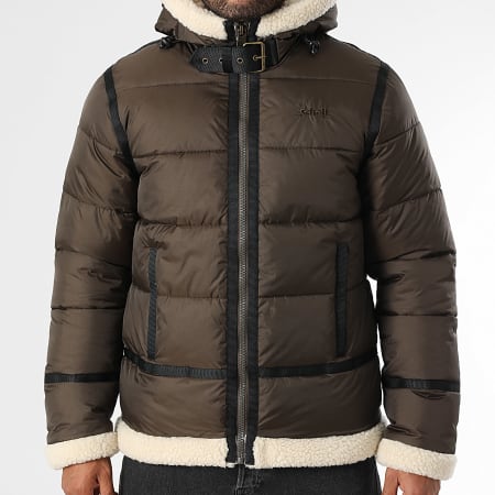 Schott NYC - Idak 2 Brown Hooded Down Jacket