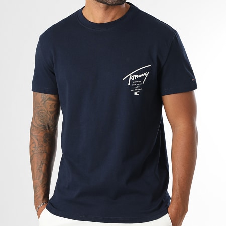 Tommy Jeans - Tee Shirt Sign City 2120 Bleu Marine