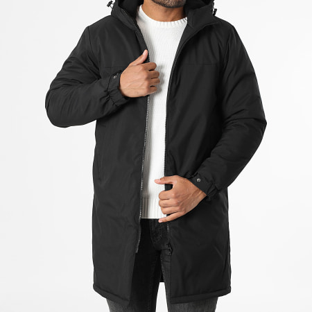 Classic Series - Parka Capuche Zippée Longue 406 Noir