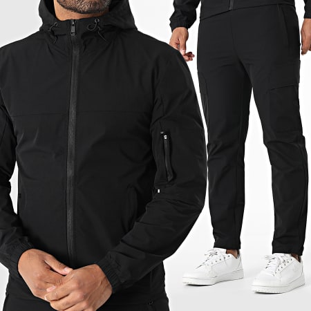 Classic Series - Ensemble Veste Capuche Zippée Et Pantalon Cargo Uni 055 Noir