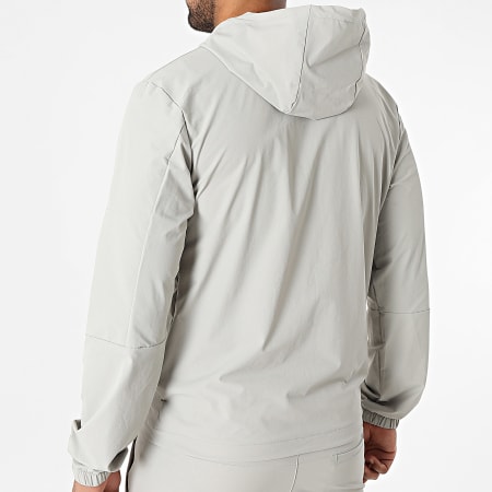 Classic Series - Effen 055 Lichtgrijze Hooded Zip-jas en Cargo-broekset