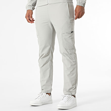 Classic Series - Effen 055 Lichtgrijze Hooded Zip-jas en Cargo-broekset