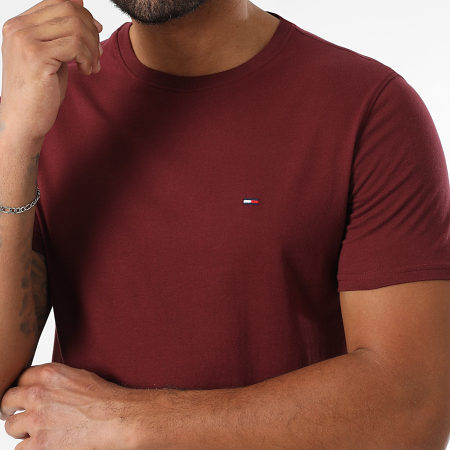 Tommy Jeans - Tee Shirt Slim Jersey 4411 Bordeaux