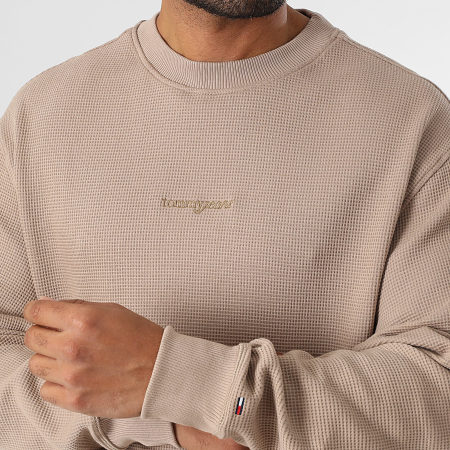 Tommy Jeans - Sweat Crewneck Waffle Script 1622 Beige