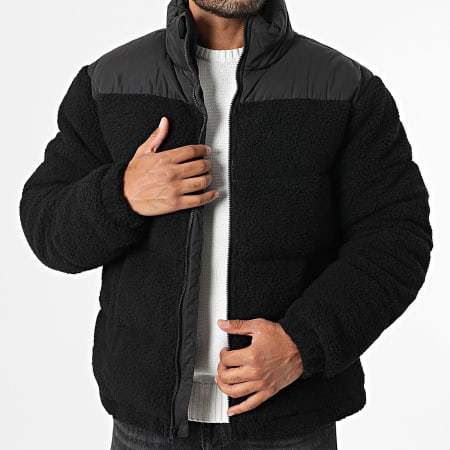 Urban Classics - TB7940 Abrigo Sherpa Negro