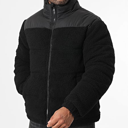Urban Classics - TB7940 Abrigo Sherpa Negro