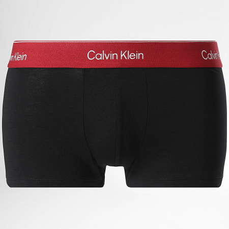 Calvin Klein - Pack De 5 Boxers Bajos LV00NB4390 Negro Burdeos Azul Claro Verde Rosa