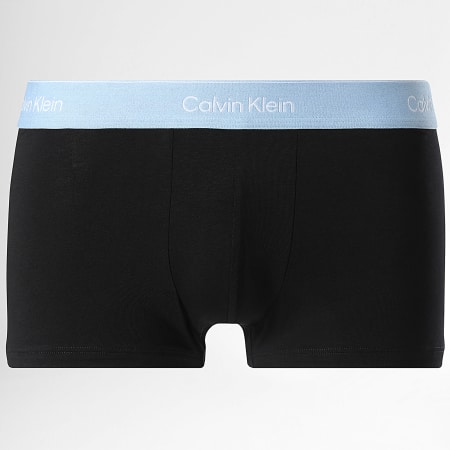 Calvin Klein - Pack De 5 Boxers Bajos LV00NB4390 Negro Burdeos Azul Claro Verde Rosa