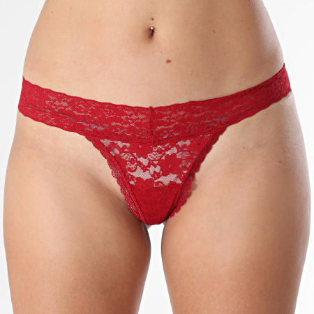 Guess - Set di 3 perizomi di pizzo da donna O5RG18-KC5L0 Nero Rosso Bianco