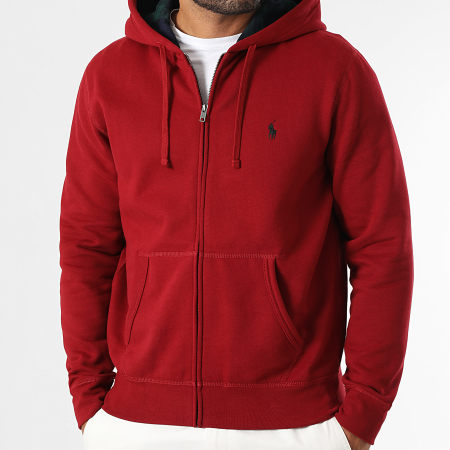 Polo Ralph Lauren - Sweat Zippé Capuche Original Player Bordeaux