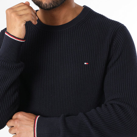Tommy Hilfiger - Pull Côtelé 1516 Bleu Marine