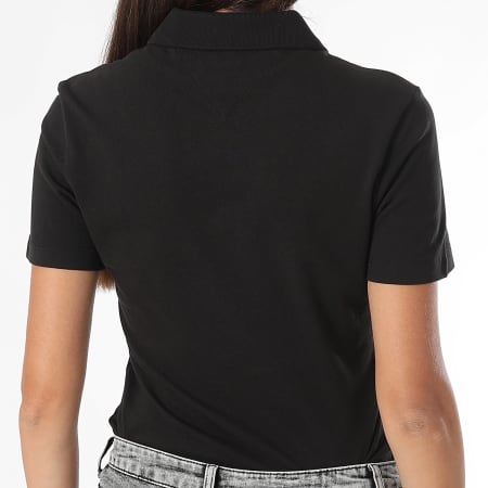Tommy Hilfiger - Polo Manches Courtes Slim Femme 1985 3225 Noir