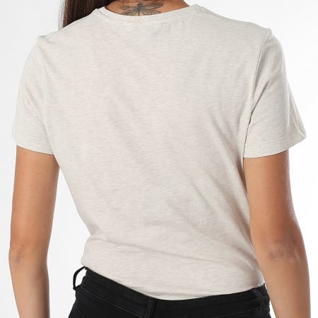 Tommy Hilfiger - Tee Shirt Femme Classic Script 7460 Beige Chiné