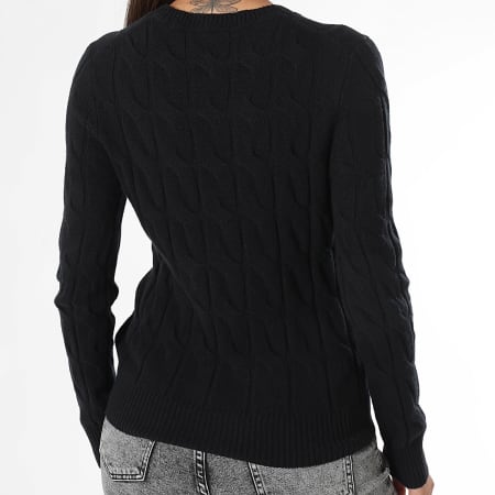Tommy Hilfiger - Pull Femme Soft Wool Cable 3586 Noir