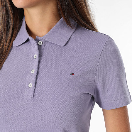 Tommy Hilfiger - Polo Manches Courtes Slim Femme 1985 3225 Violet Clair