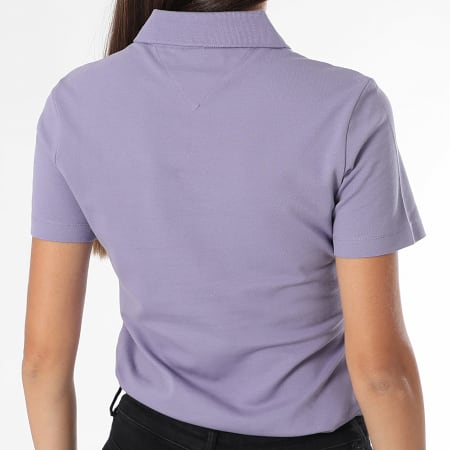 Tommy Hilfiger - Polo Manches Courtes Slim Femme 1985 3225 Violet Clair