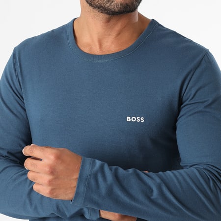 BOSS - Lot De 3 Tee Shirts Manches Longues 50492321 Noir Bleu Marine Gris Anthracite