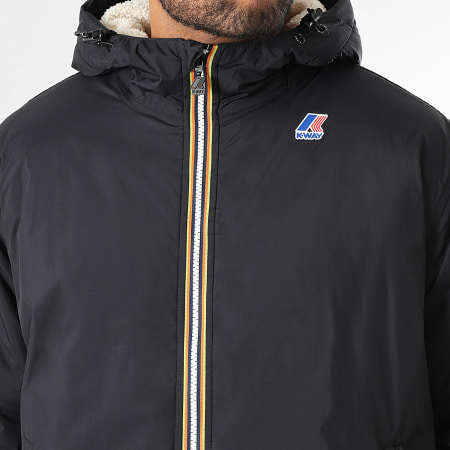K-Way - Parka Larga Le Vrai 4.0 Eiffel East Orsetto Negro