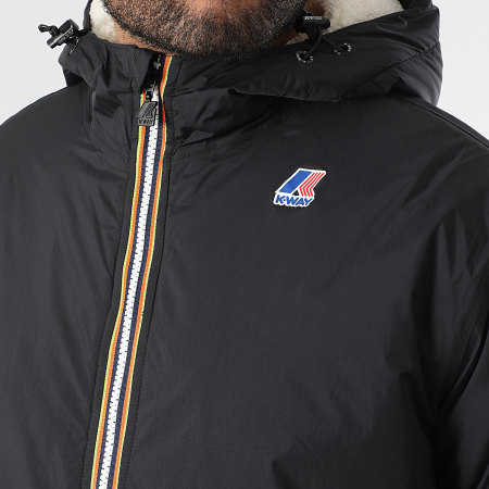 K-Way - Long Parka Le Vrai 4.0 Eiffel East Orsetto Black - Ryses