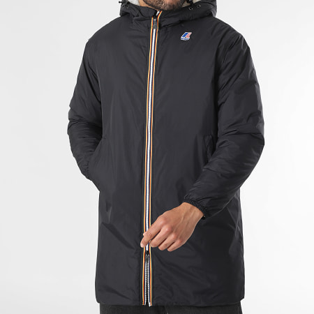 K-Way - Long Parka Le Vrai 4.0 Eiffel East Orsetto Black - Ryses