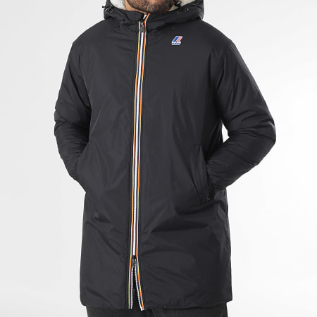 K-Way - Parka Lungo Le Vrai 4.0 Eiffel East Orsetto Nero