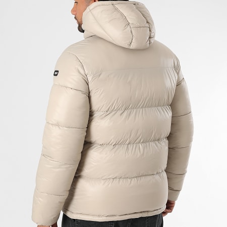 Schott NYC - Columbus Beige Hooded Down Jacket