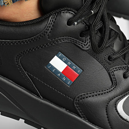 Tommy Jeans - Baskets TJM Runner Leather 1621 Black