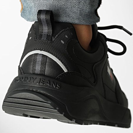 Tommy Jeans - Baskets TJM Runner Leather 1621 Black
