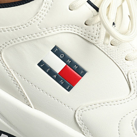 Tommy Jeans - Baskets TJM Runner Leather 1621 Ecru