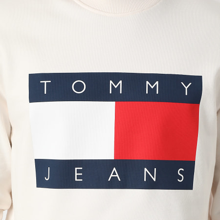 Tommy Jeans - Sweat Crewneck Big Flag 2643 Beige Clair