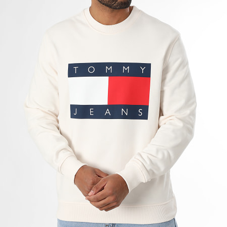 Tommy Jeans - Sweat Crewneck Big Flag 2643 Beige Clair