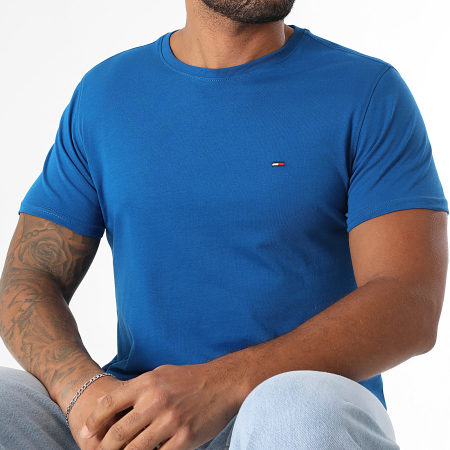 Tommy Jeans - Tee Shirt Slim Jersey 4411 Bleu Roi