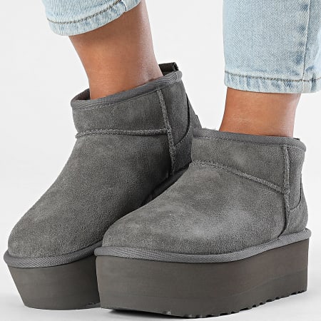 platform boots ugg mini gris