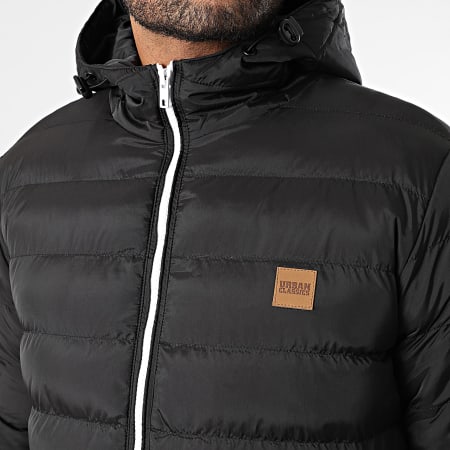 Urban Classics - Chaqueta de pluma con capucha Basic Bubble TB863 Negro Blanco