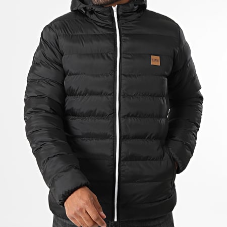 Urban Classics - Chaqueta de pluma con capucha Basic Bubble TB863 Negro Blanco