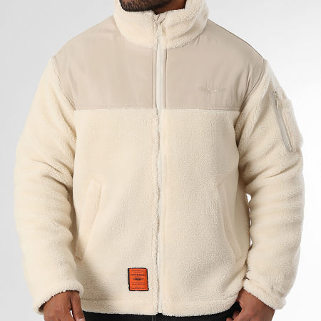 Bombers Original - Veste Zippée Polaire Moncton Beige Clair