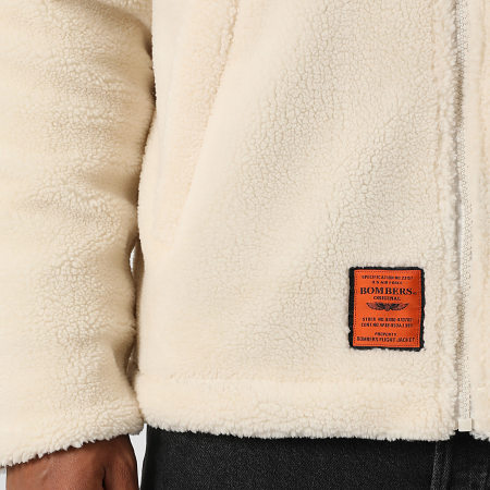Bombers Original - Veste Zippée Polaire Moncton Beige Clair