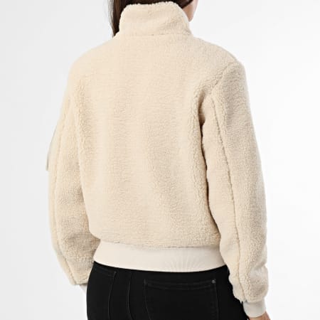 Bombers Original - Chaqueta Sherpa con cremallera Mujer Edmonton Beige