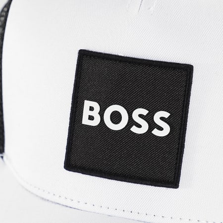 BOSS - Gorra Trucker Elliot 50561205 Blanco Negro