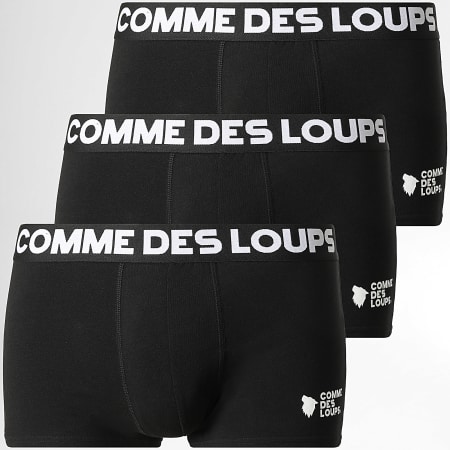 Comme Des Loups - Set Of 3 Classic Black Boxer Briefs