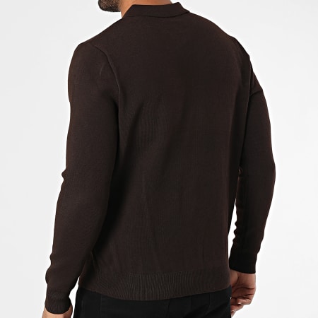 Frilivin - Cárdigan con cremallera marrón LDZ