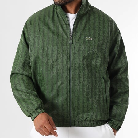 Lacoste - The Blend Chaqueta con cremallera Logo Cocodrilo Bordado Verde
