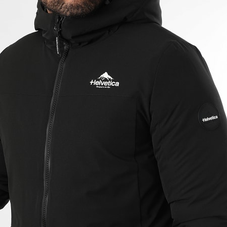 Helvetica - Parka Zippée Capuche Eye Block 2 Noir